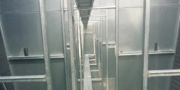 HMK方形横流式双通道防白烟节水消雾冷却塔——塔体内部检修通道